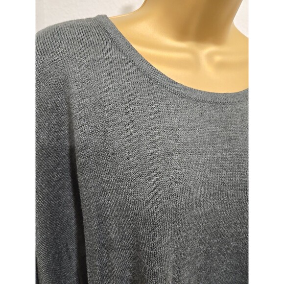 Croft Barrow Minimalist Lagenlook Cozy Gray Oversized Boxy Sweater Womens L XL - Picture 2 of 7